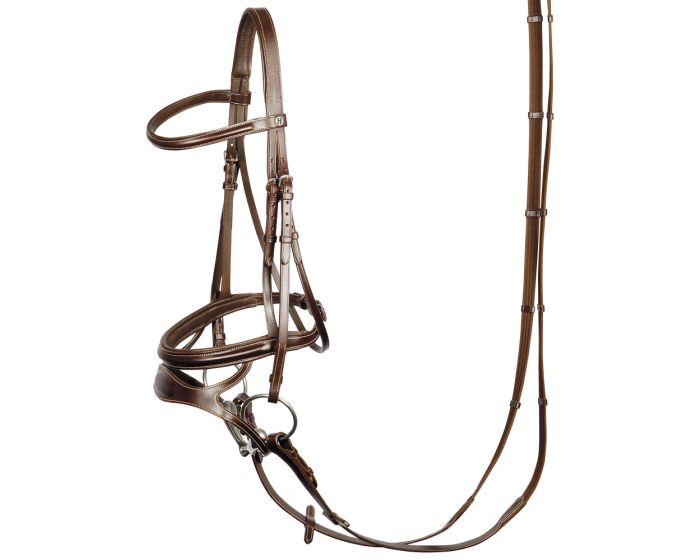 Harry's Horse Bridle double noseband brown main product photo