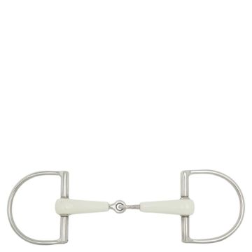 BR Pojedynczy łamany wędzidło typu D Combo Comfort 18 mm Ø 70 mm 12,5 Wit/zilver