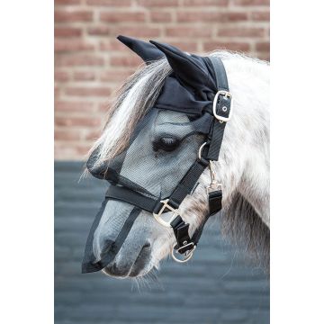 Harry's Horse Kantar do maski muchowej z uszami Shetland czarny