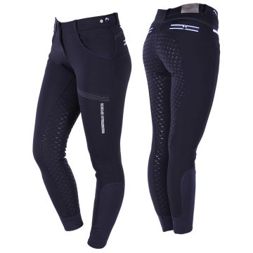 QHP Bryczesy jeździeckie z antypoślizgowym siedziskiem softshell Emma